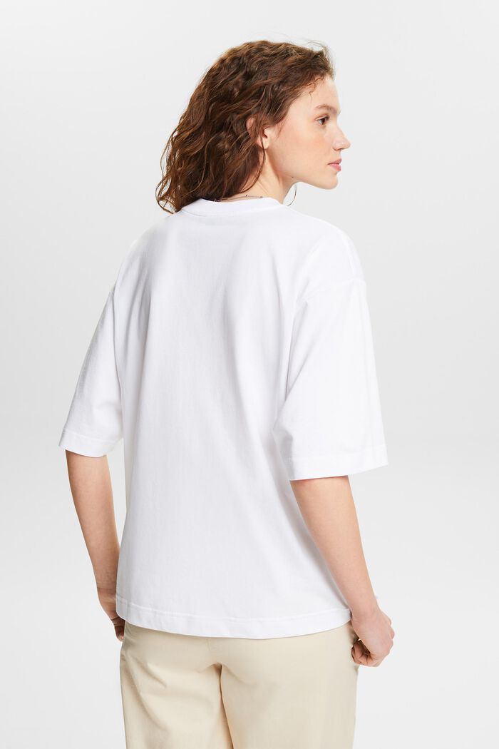 Oversized tričko s grafickým potiskem, WHITE, detail image number 2