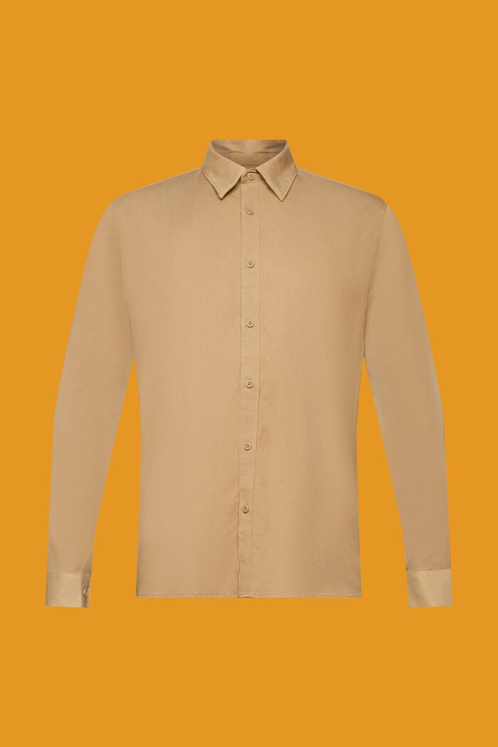 Tričko s úzkým střihem, KHAKI BEIGE, detail image number 5