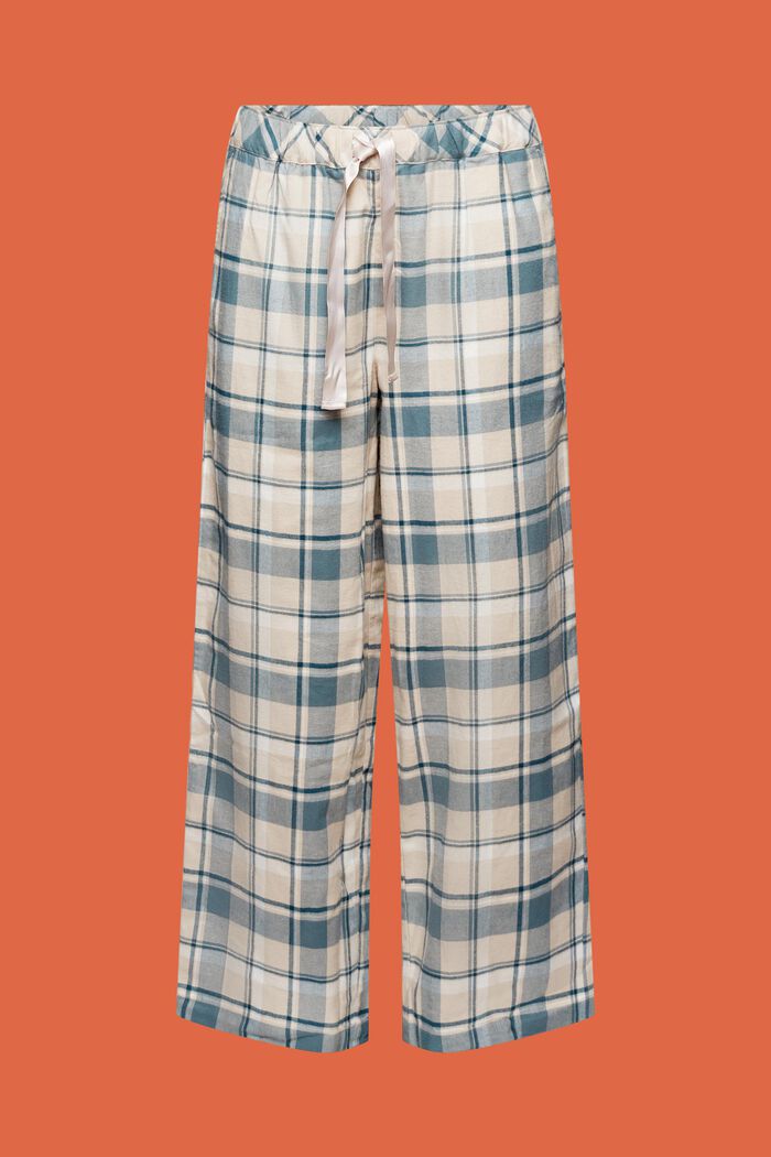 Pyžamové kalhoty z károvaného flanelu, TEAL BLUE, detail image number 6