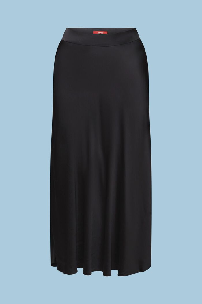 Saténová midi sukně, BLACK, detail image number 6