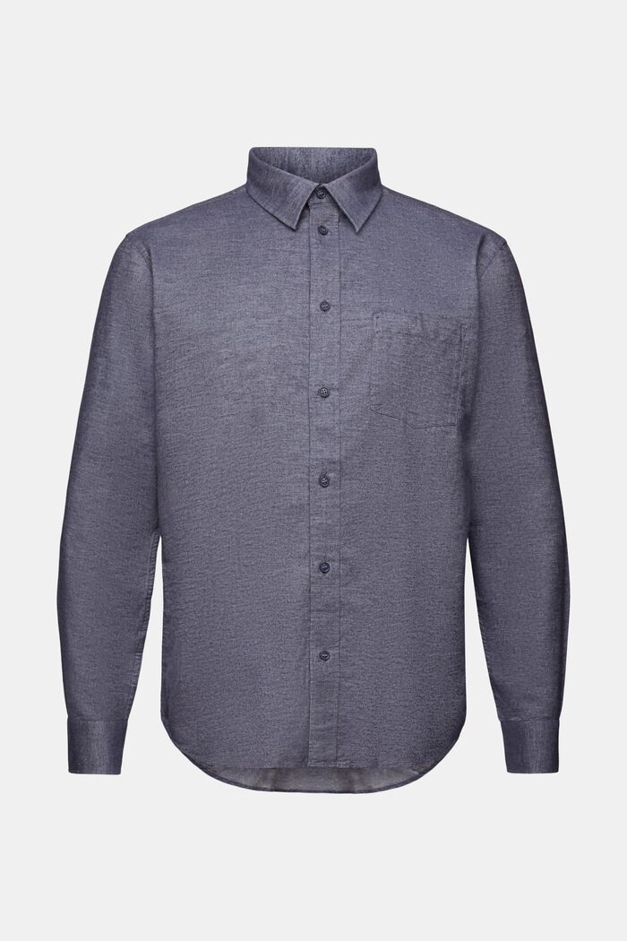 Melírovaná košile, 100% bavlna, NAVY, detail image number 6