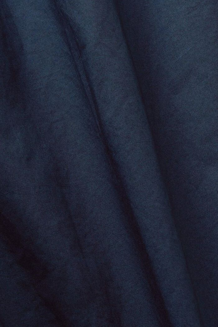 Košilové šaty s vázačkou, 100 % bavlna, PETROL BLUE, detail image number 5