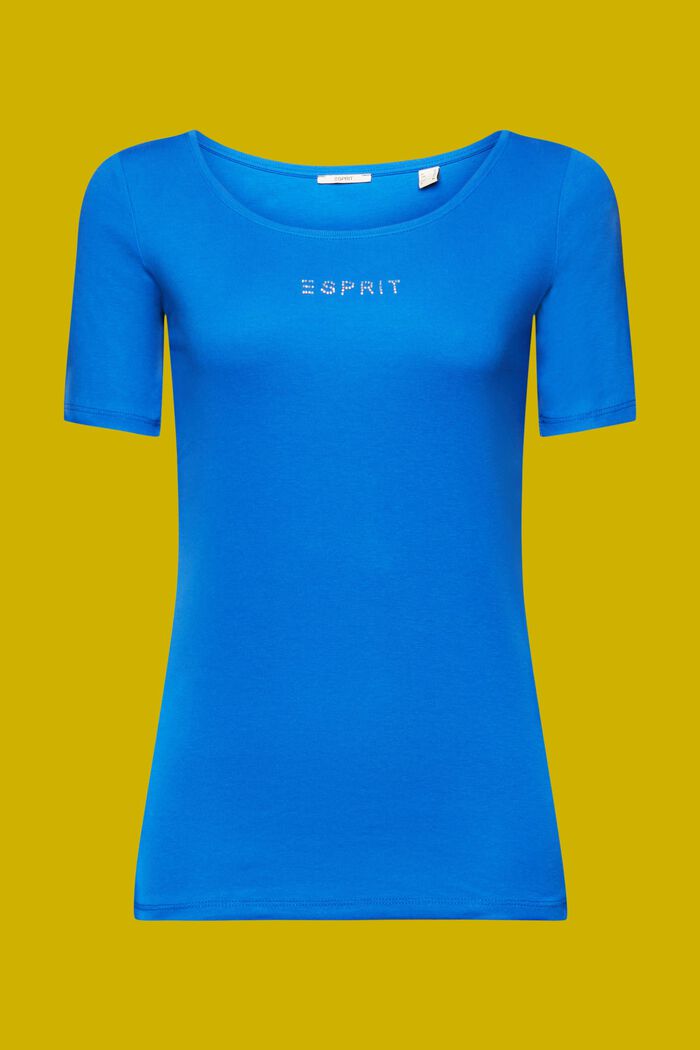 Žerzejové tričko se třpytivým logem, BRIGHT BLUE, detail image number 6
