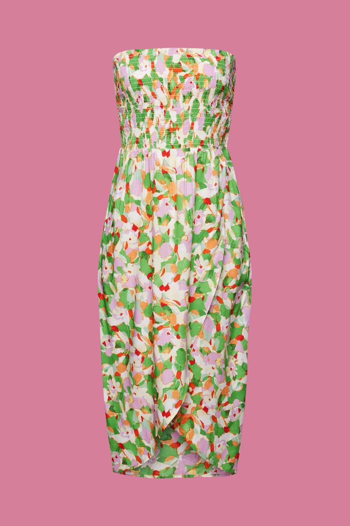 Nařasené tubusové midi šaty, LENZING™ ECOVERO™, GREEN, detail image number 5