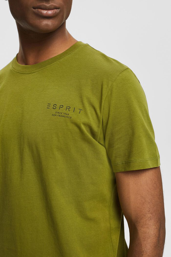 Žerzejové tričko s potiskem logem, LEAF GREEN, detail image number 0