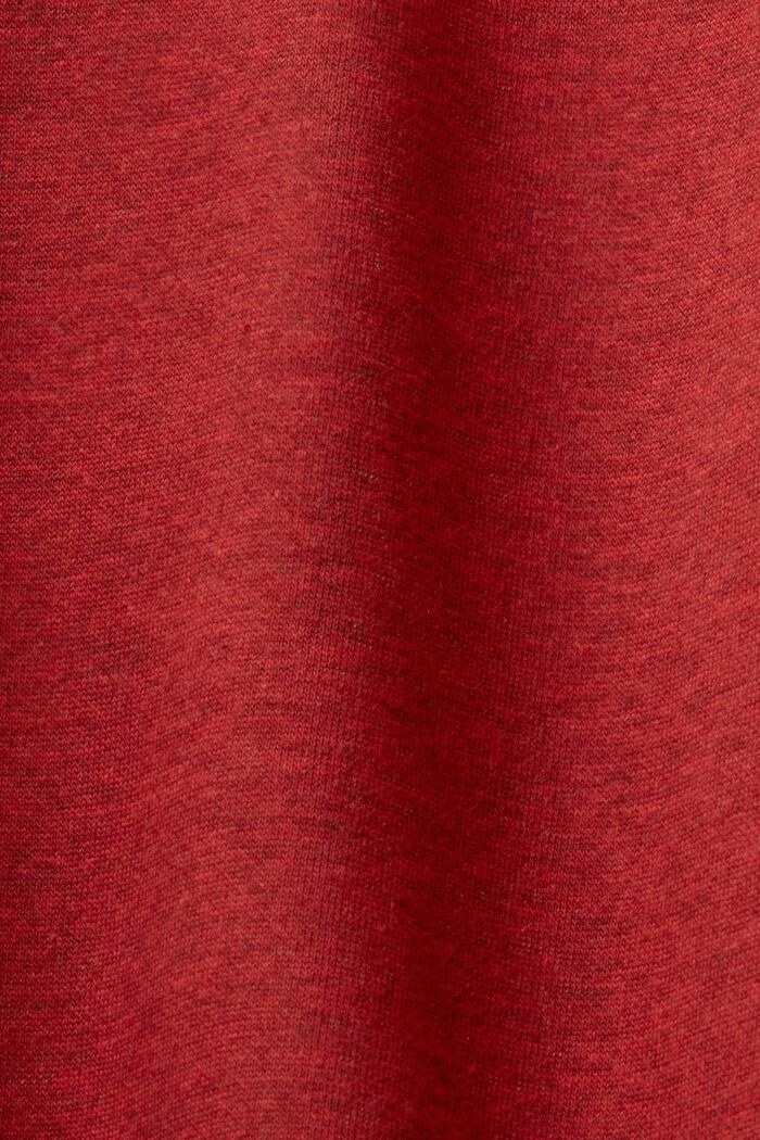Mikina s polokošilovým límečkem a dlouhými rukávy, DARK RED, detail image number 5
