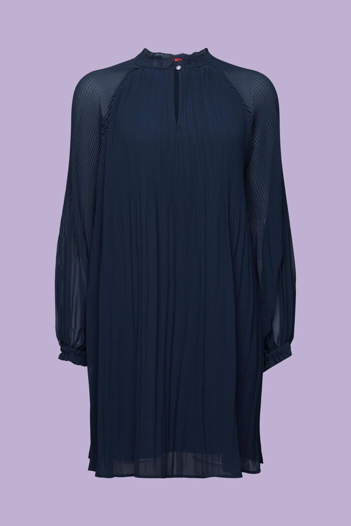 Mini šaty ze zmačkaného šifonu, PETROL BLUE, detail image number 5