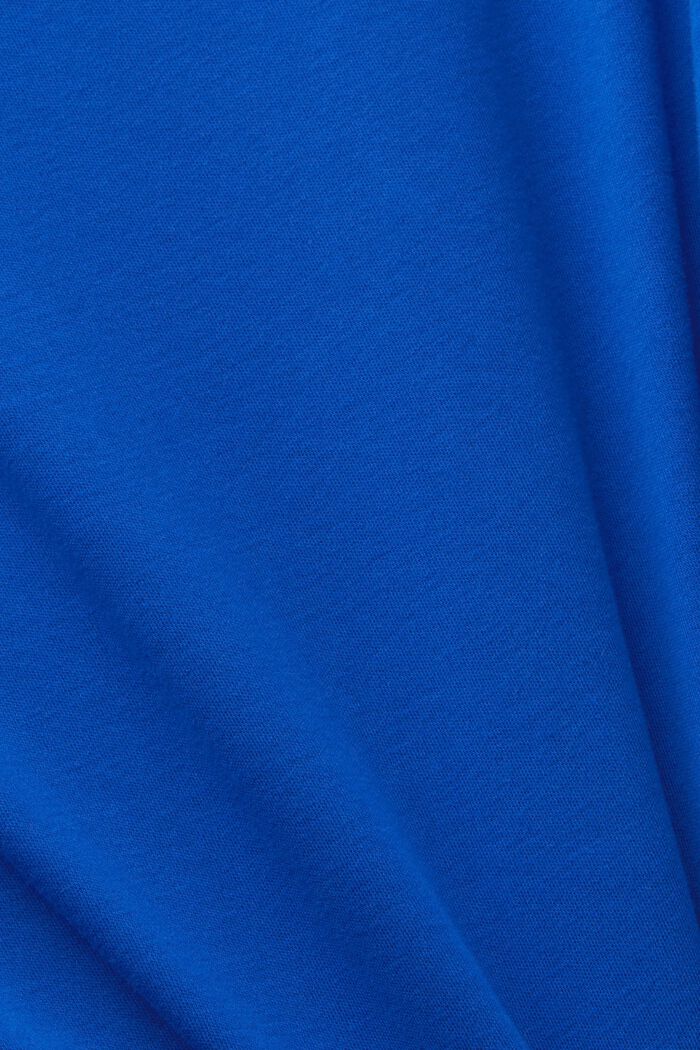 Tričko z materiálu slub, se špičatým výstřihem, BRIGHT BLUE, detail image number 4