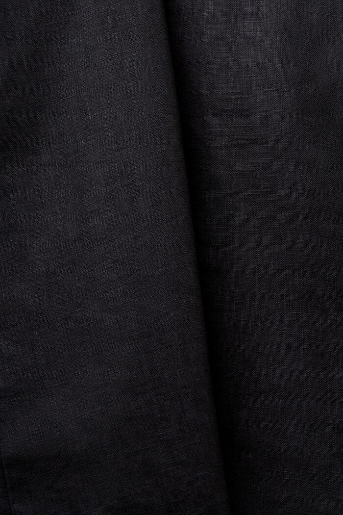Lněné jednořadé sako, BLACK, detail image number 5