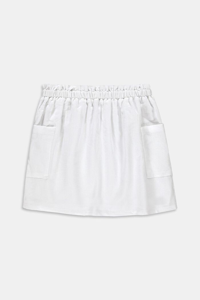 Sukně s elastickým pasem, 100% bavlna, WHITE, detail image number 0