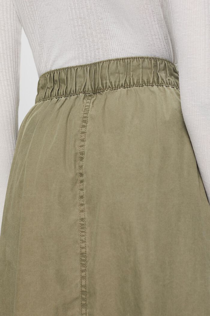 Natahovací cargo sukně, 100% bavlna, KHAKI GREEN, detail image number 4