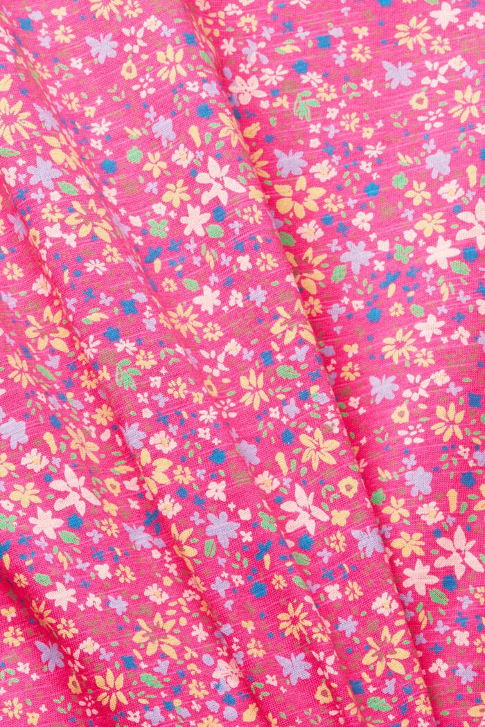 Tričko s květovaným potiskem, NEW PINK FUCHSIA, detail image number 5