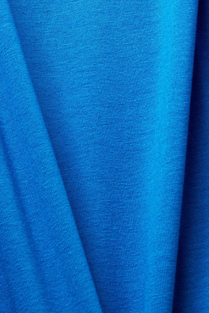 Žerzejové midi šaty s pevně přišitými pásky v pase, BRIGHT BLUE, detail image number 4