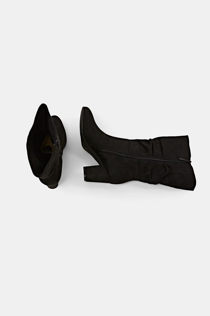 Vysoké boty slouch, ze semišové kůže, BLACK, detail image number 5