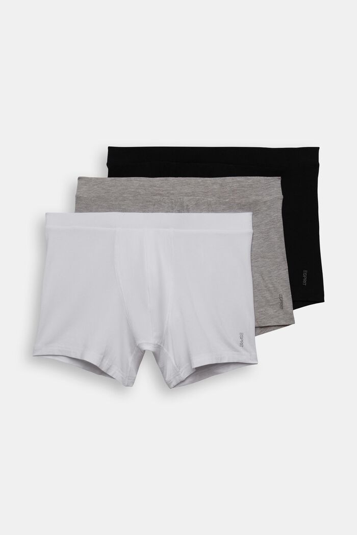 Dlouhé pánské elastické šortky z bavlněné směsi, multipack, WHITE, detail image number 2