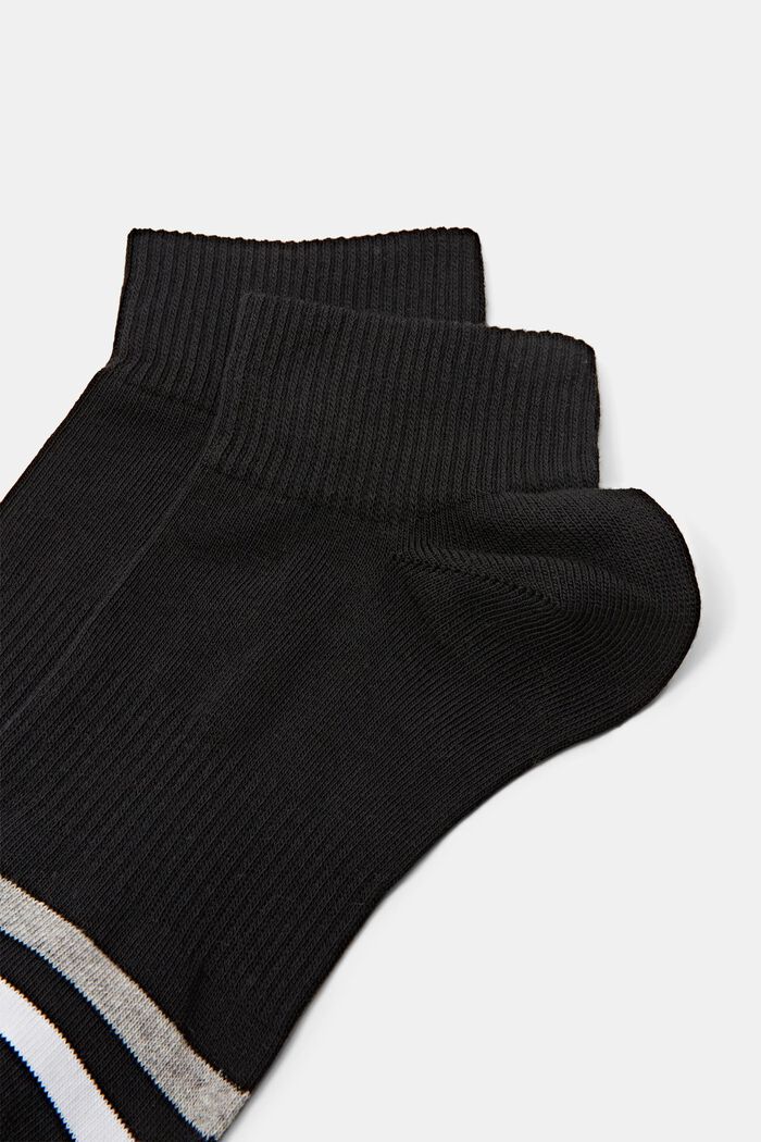 Proužkované ponožky, 2 páry v balení, BLACK, detail image number 2