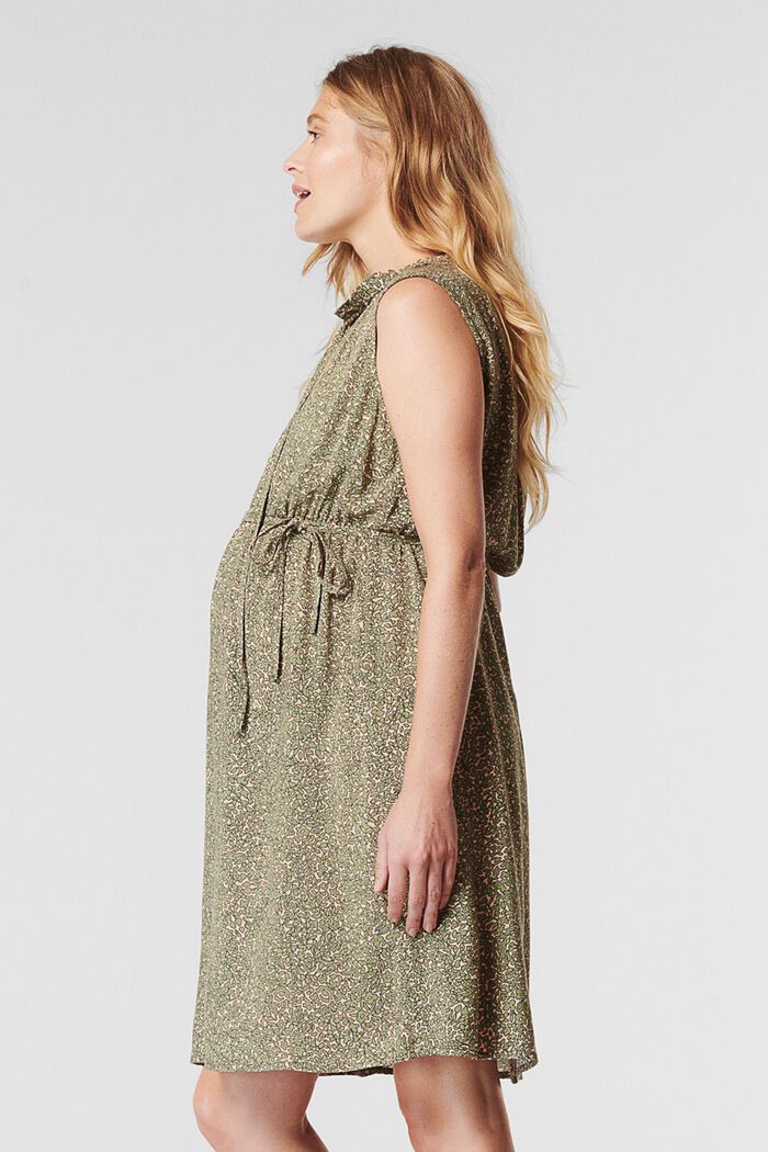 Vzorované šaty s úpravou pro kojení, LENZING™ ECOVERO™, REAL OLIVE, detail image number 5