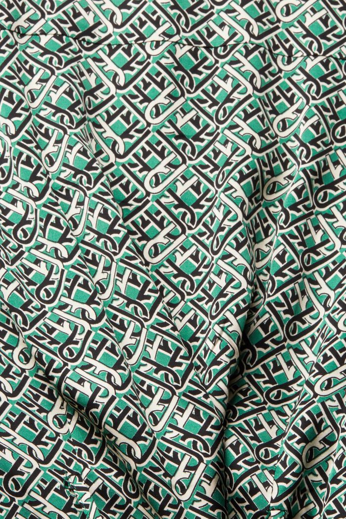 Vzorované šaty se saténovým vzhledem, EMERALD GREEN, detail image number 1