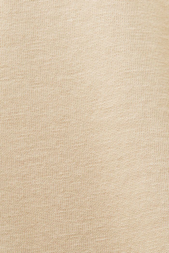 Žerzejové tričko, 100 % bavlna, SAND, detail image number 5