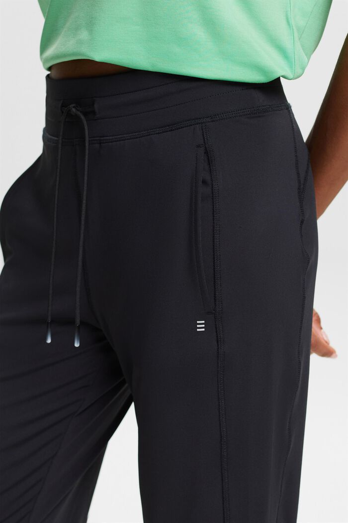 Sportovní žerzejové kalhoty, BLACK, detail image number 4