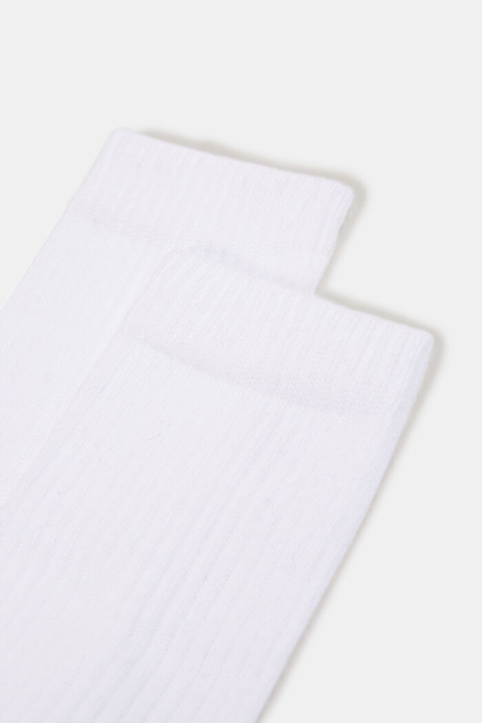 Ponožky s žebrovanou strukturou, 2 páry v balení, WHITE, detail image number 1