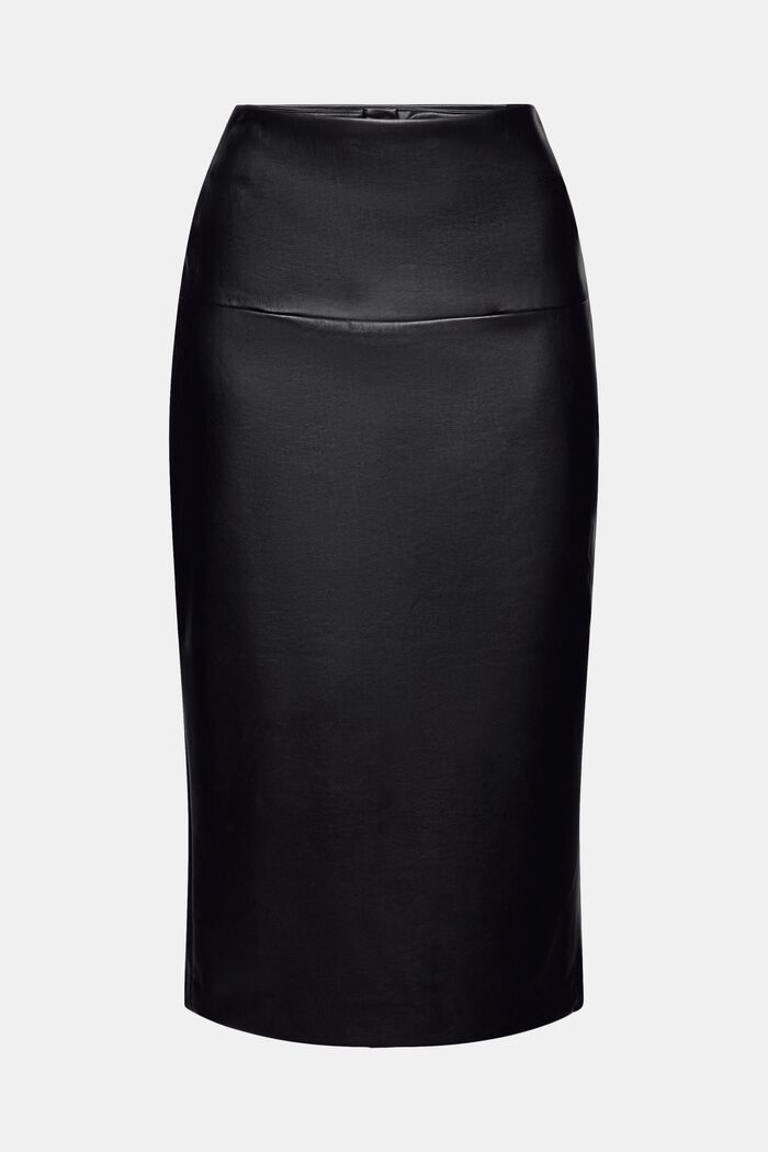 Midi sukně z imitace kůže, BLACK, detail image number 6