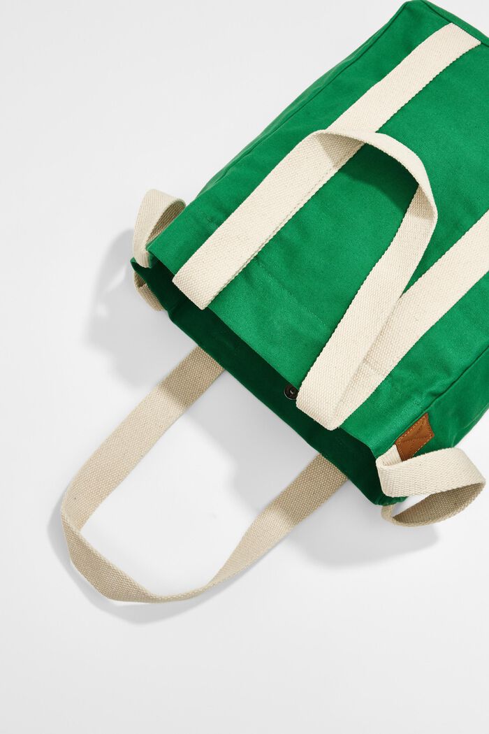 Nákupní taška shopperka z bavlněného plátna, GREEN, detail image number 3