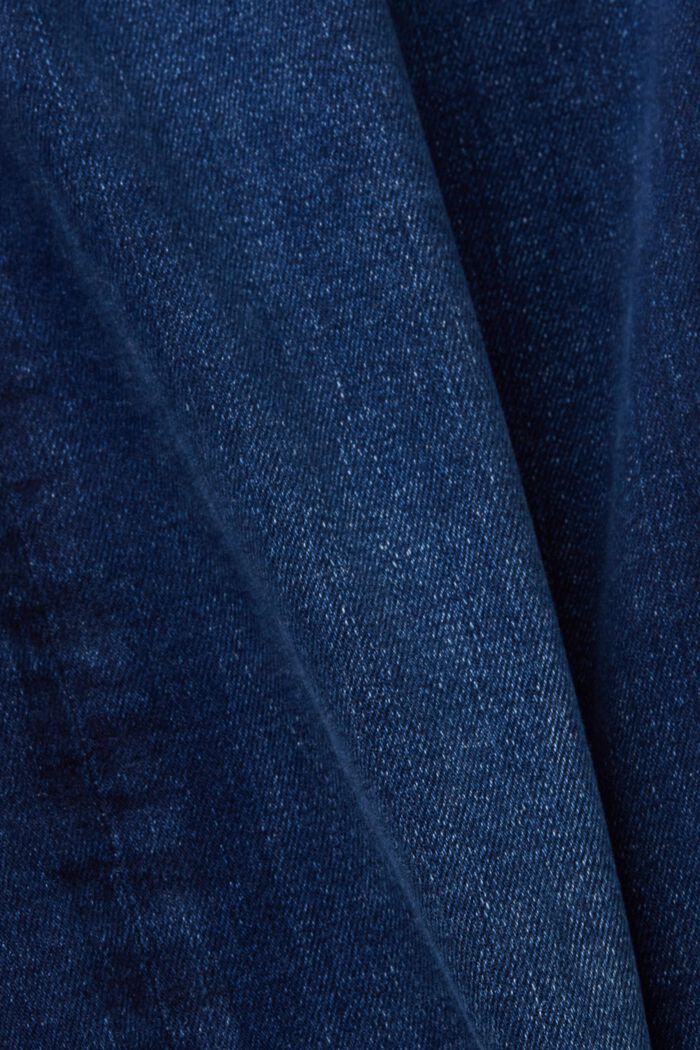 Strečové džíny s rovnými nohavicemi, bavlněná směs, BLUE DARK WASHED, detail image number 6