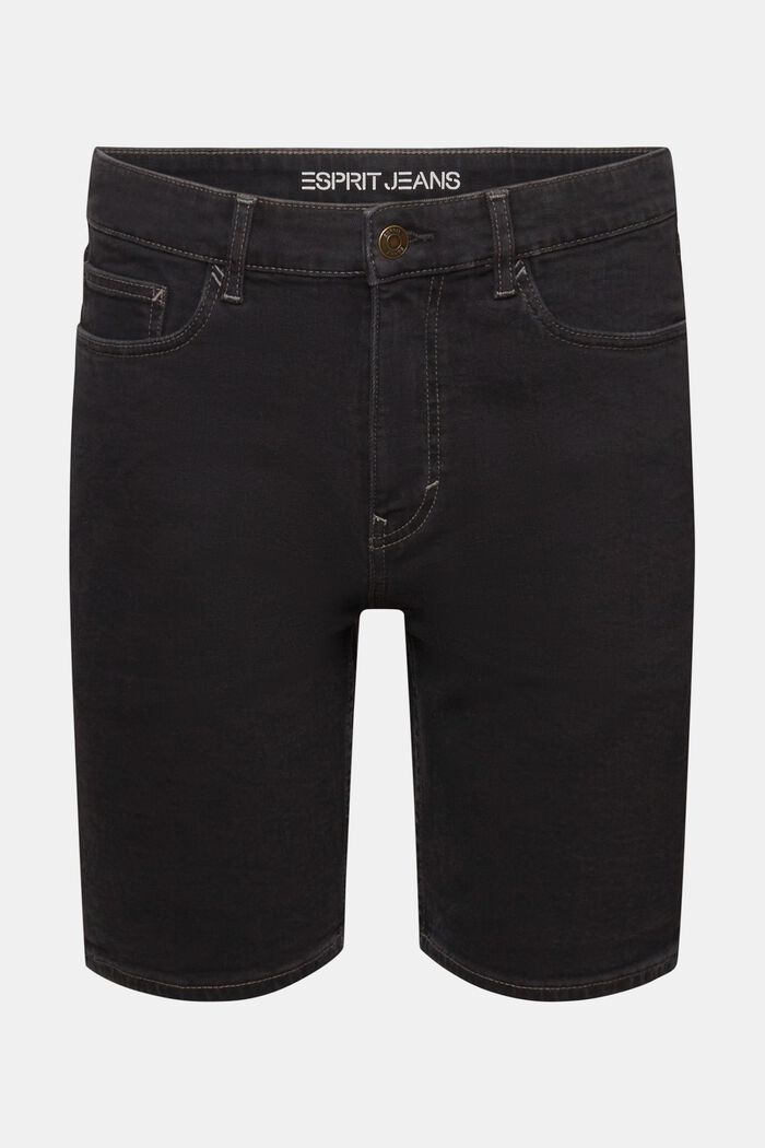 Rovné džínové šortky, BLACK DARK WASHED, detail image number 7
