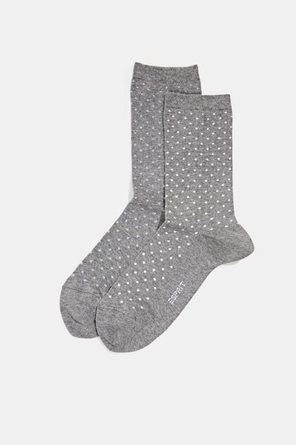 2 páry ponožek s puntíky, bio bavlna