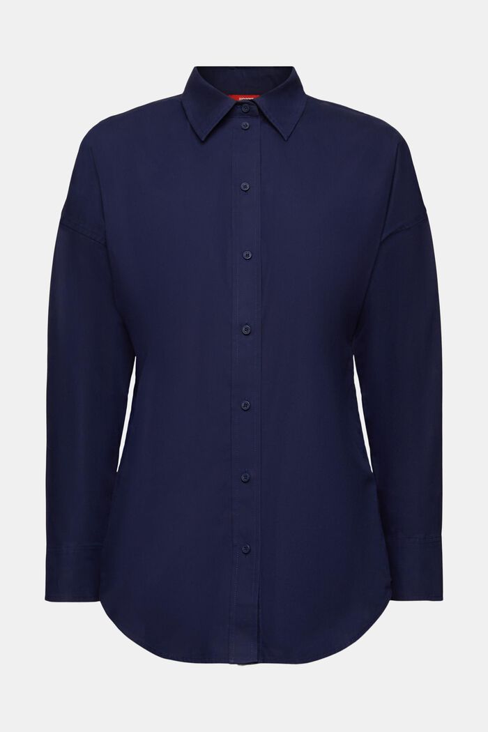 Oversize košilová halenka, DARK BLUE, detail image number 6