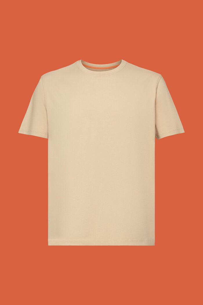 Žerzejové tričko, barvené po ušití, 100% bavlna, SAND, detail image number 6