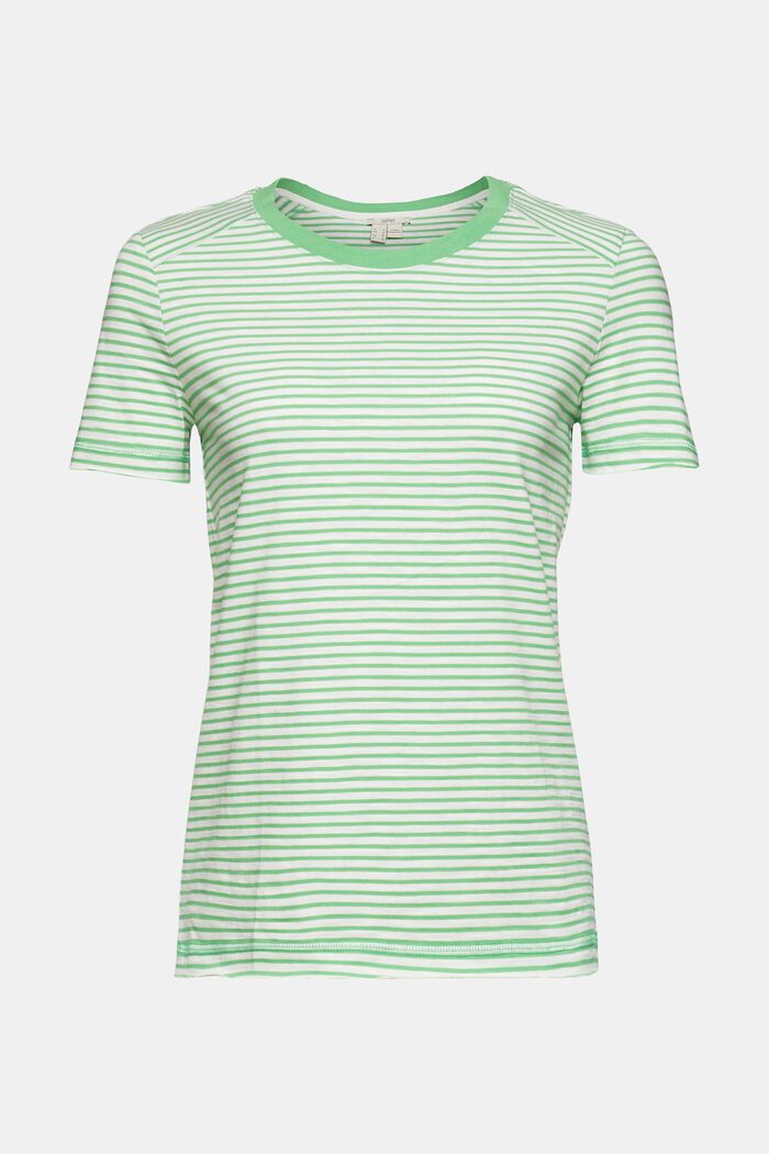 Proužkované bavlněné tričko, GREEN, detail image number 6