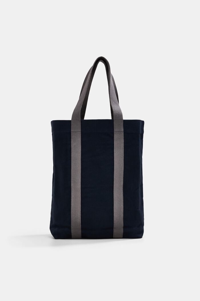 Nákupní taška shopperka z bavlněného plátna, NAVY, overview