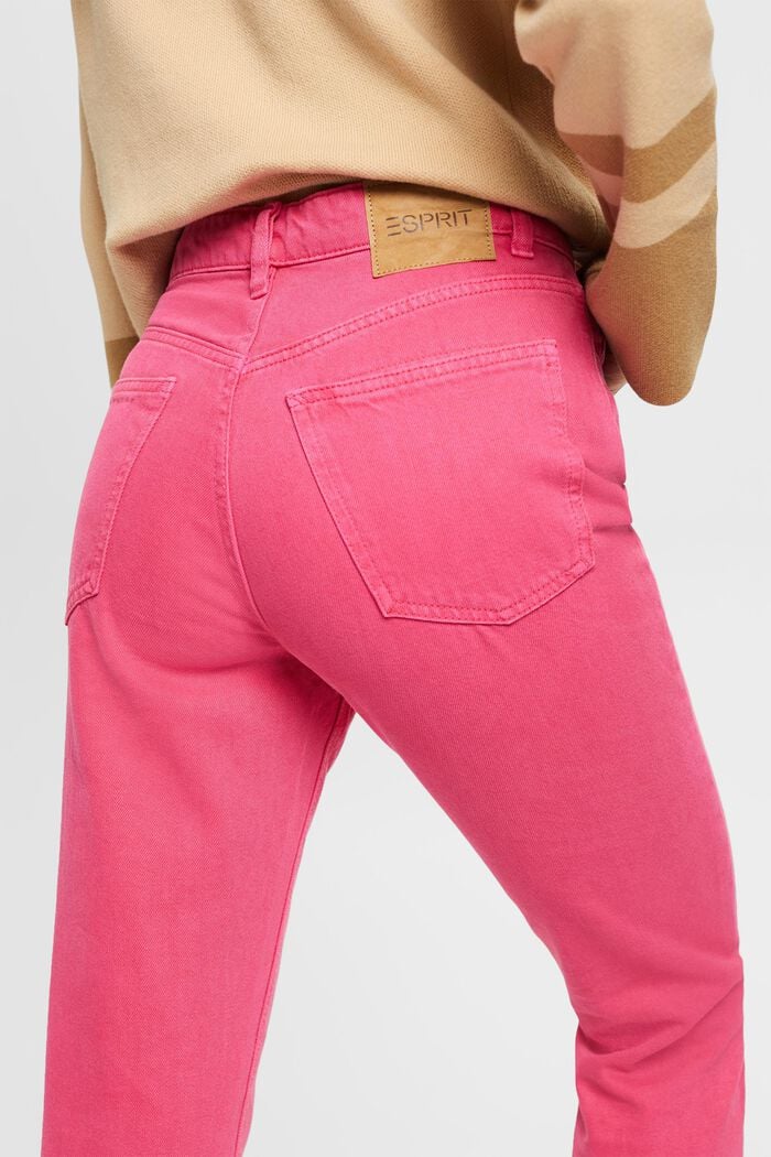 Kalhoty s mrkváčovými nohavicemi a vysokým pasem, PINK FUCHSIA, detail image number 4