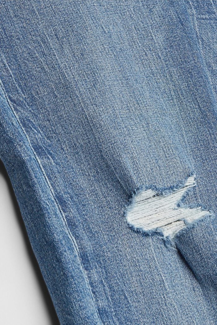 Poničené džíny z bio bavlny, BLUE MEDIUM WASHED, detail image number 4