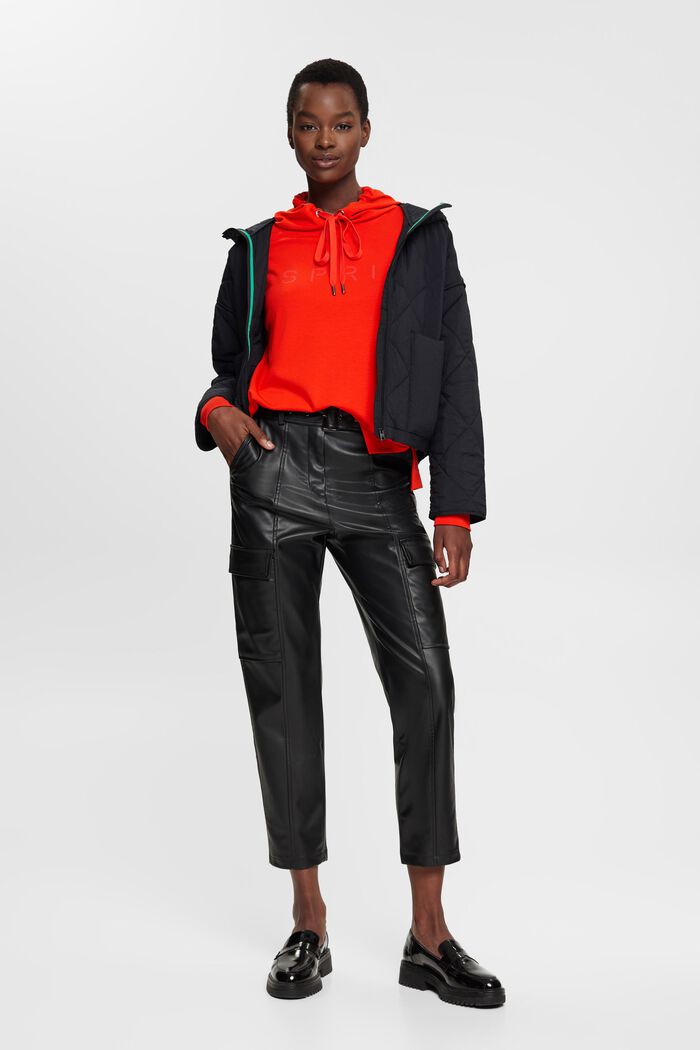 Mikina s kapucí, ze směsi s modalem, RED, detail image number 0