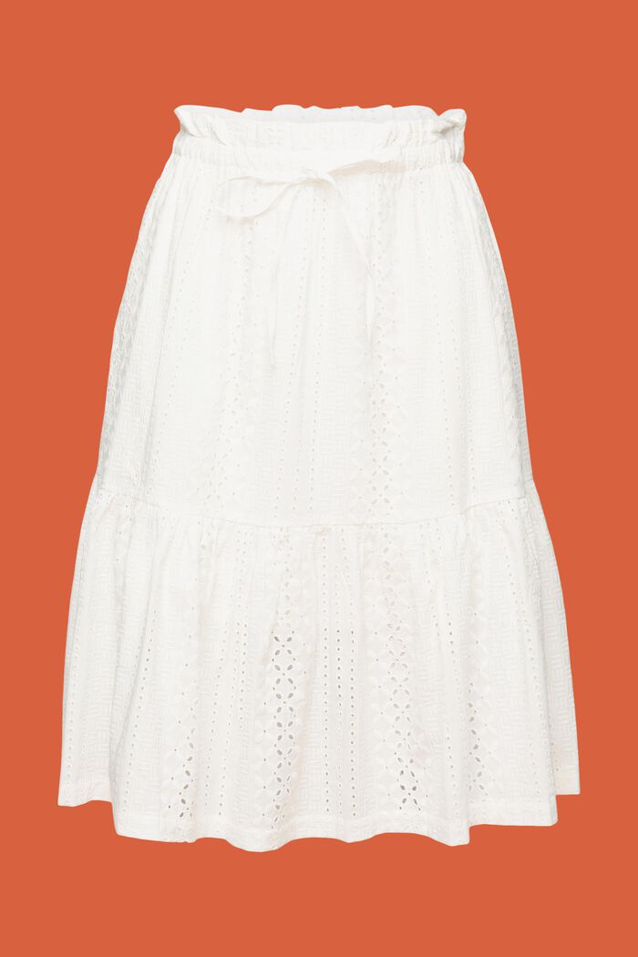 Vyšívaná sukně, LENZING™ ECOVERO™, WHITE, detail image number 7