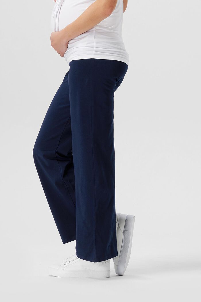 Žerzejové kalhoty přes bříško, bio bavlna, NIGHT BLUE, detail image number 2