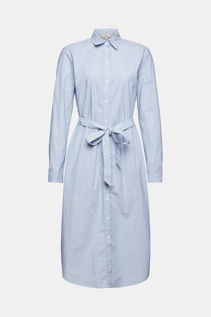 Košilové šaty z bavlny, LIGHT BLUE, detail image number 7
