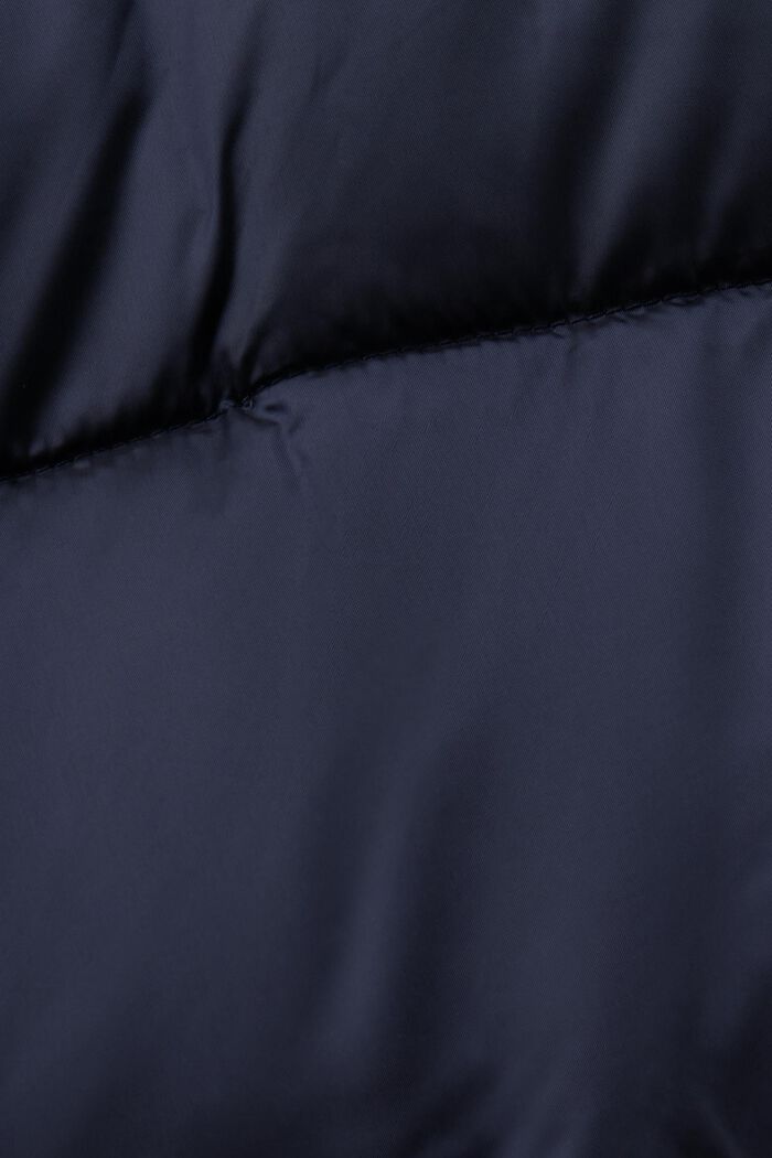 Prošívaný kabát s odnímatelnou kapucí, NAVY, detail image number 5