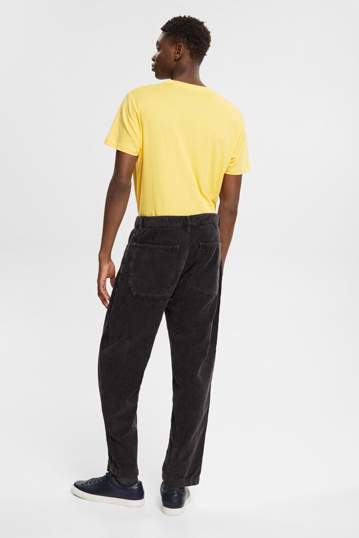 Manšestrové kalhoty s pohodovým střihem, BLACK, detail image number 4