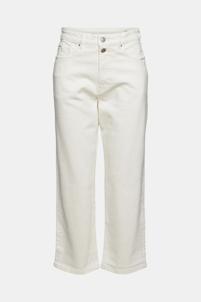 Bavlněné džíny s rovnými nohavicemi, OFF WHITE, detail image number 6
