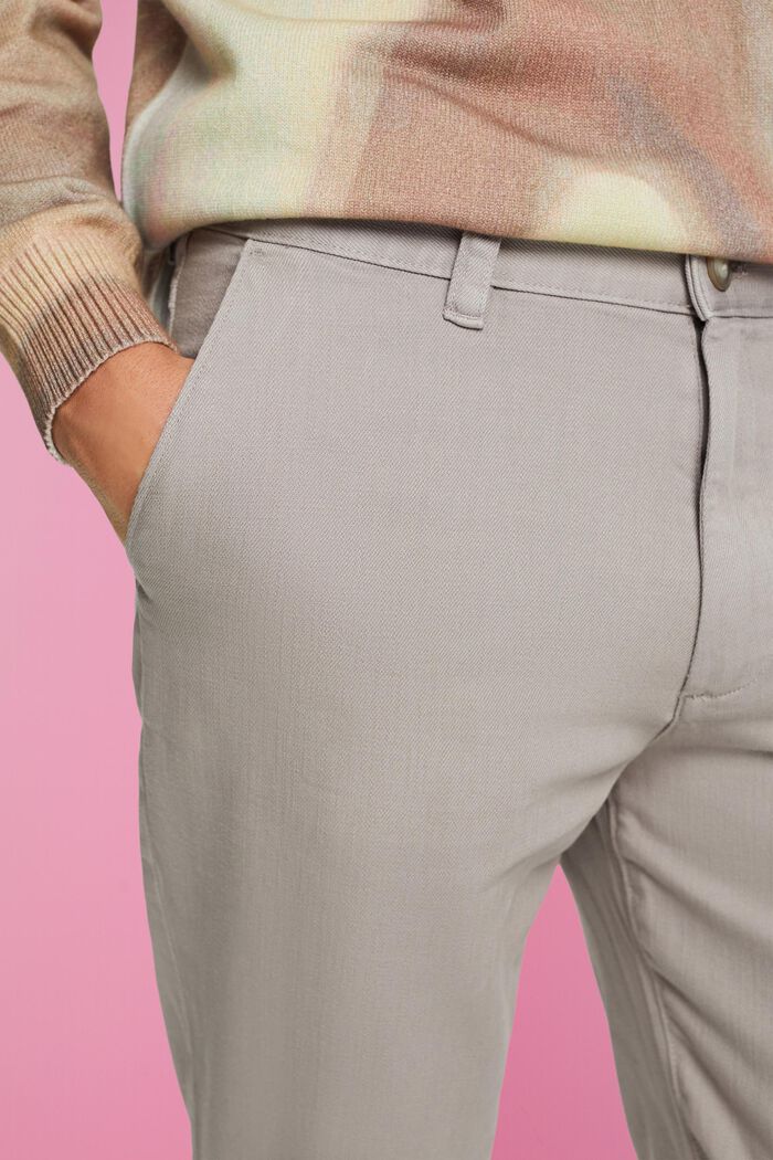 Bavlněné kalhoty, volné zužující se nohavice, LIGHT GREY, detail image number 2
