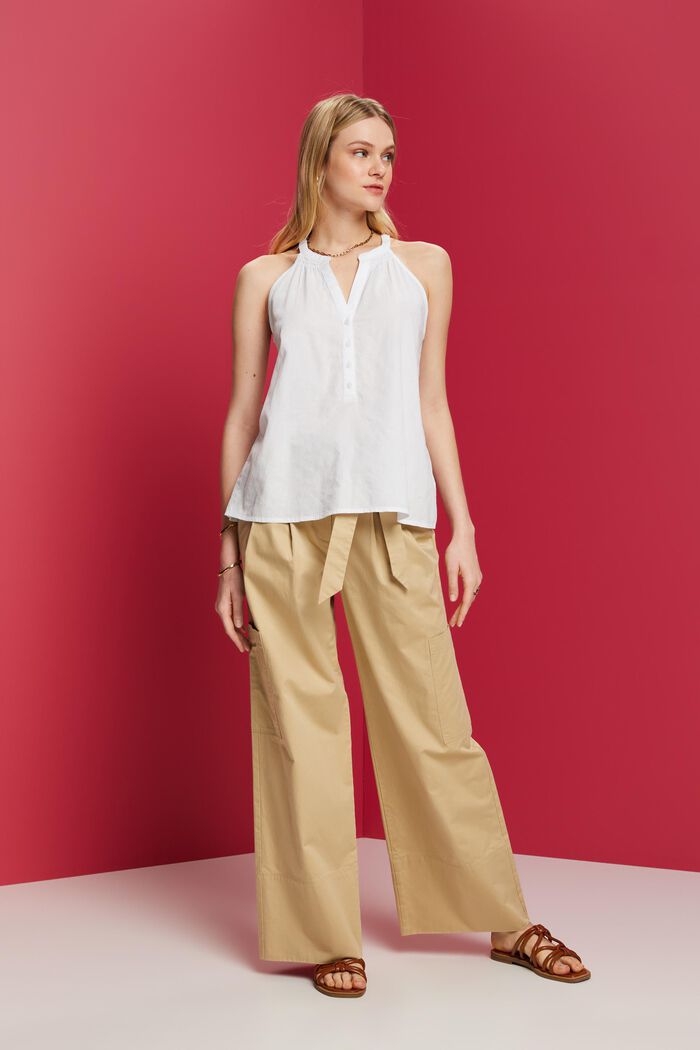 Blouses woven Regular fit, WHITE, detail image number 4