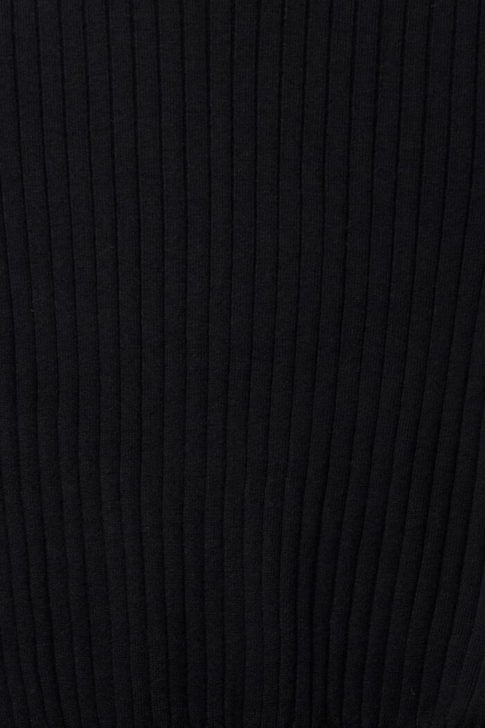 Pletený žebrový svetr, BLACK, detail image number 6