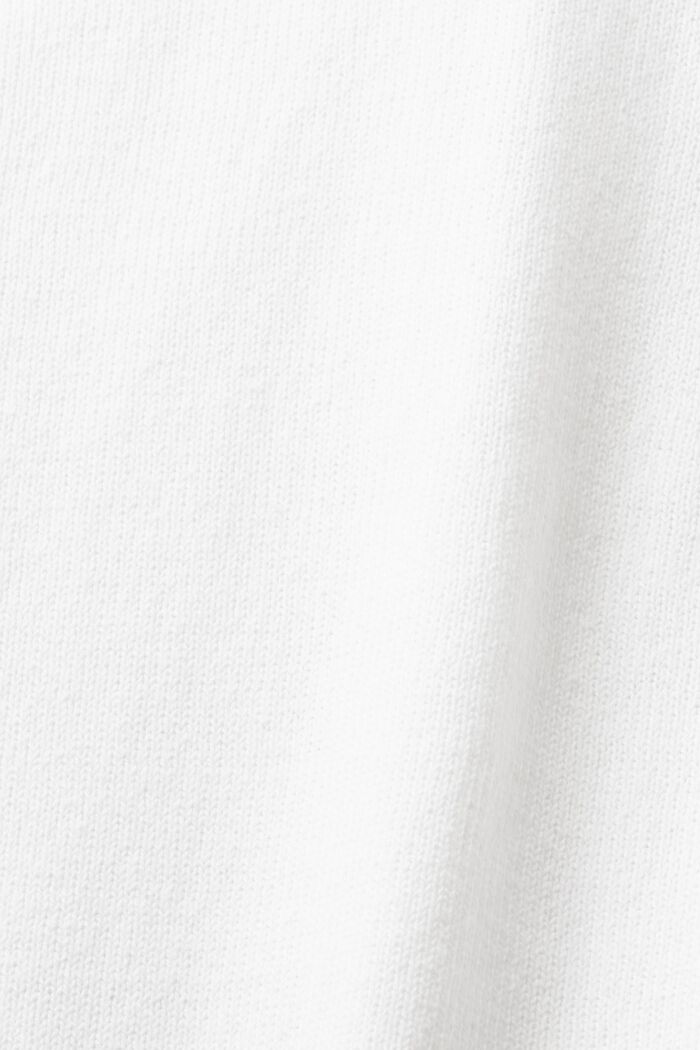 Pulovr ze směsi bavlny a lnu, WHITE, detail image number 5