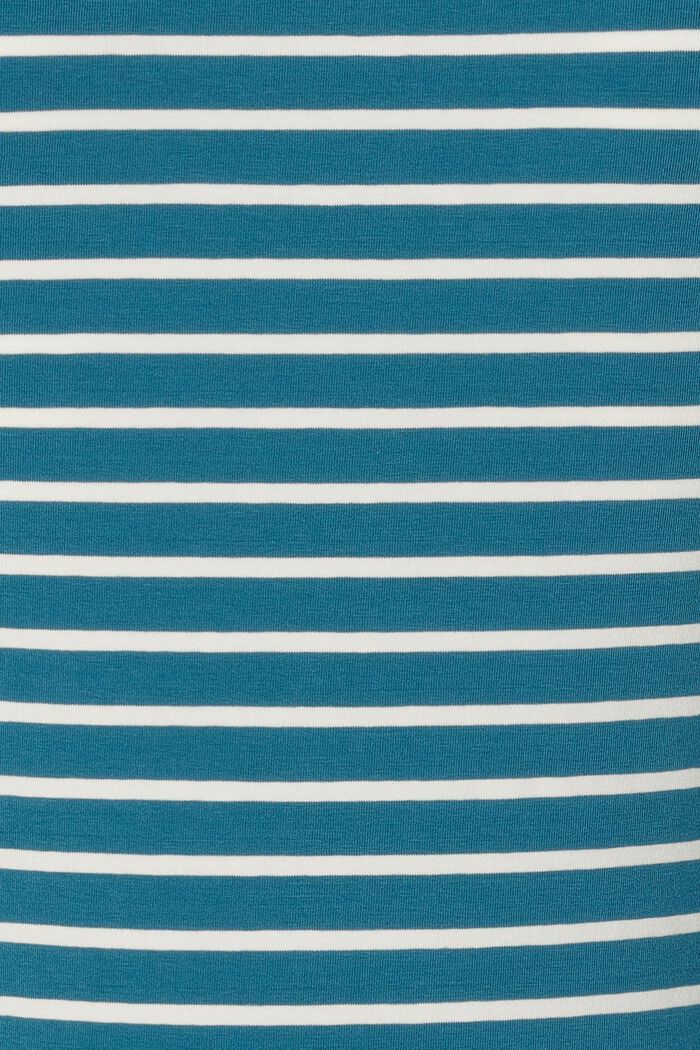 Pruhované tričko s dlouhým rukávem a úpravou na kojení, TEAL BLUE, detail image number 5