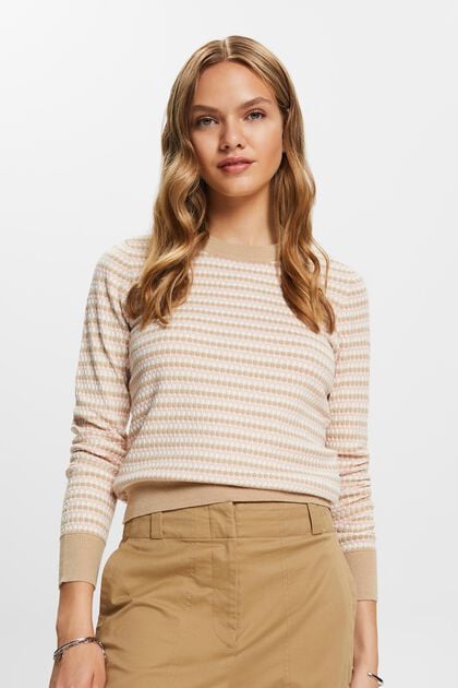 Vícebarevný pulovr, směs s bavlnou