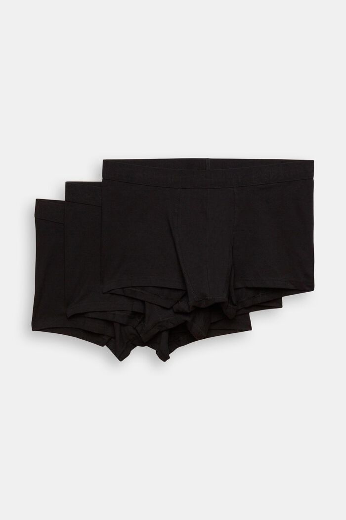 Pánské elastické šortky z bavlny, multipack, BLACK, detail image number 1